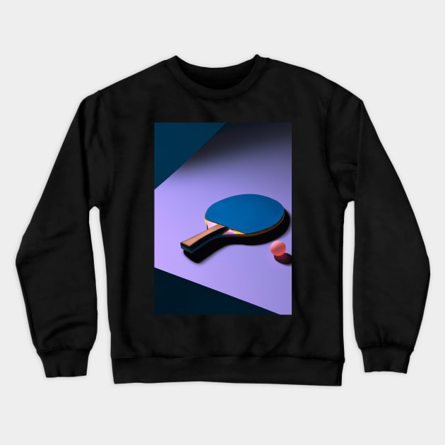 Table Tennis Racket Crewneck Sweatshirt by maxcode